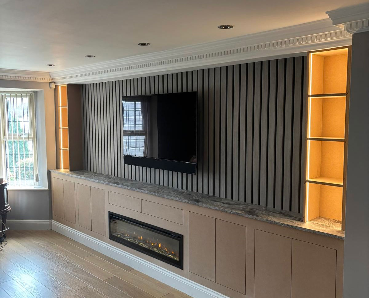 Bespoke media wall by Marshall & Co. in Perth