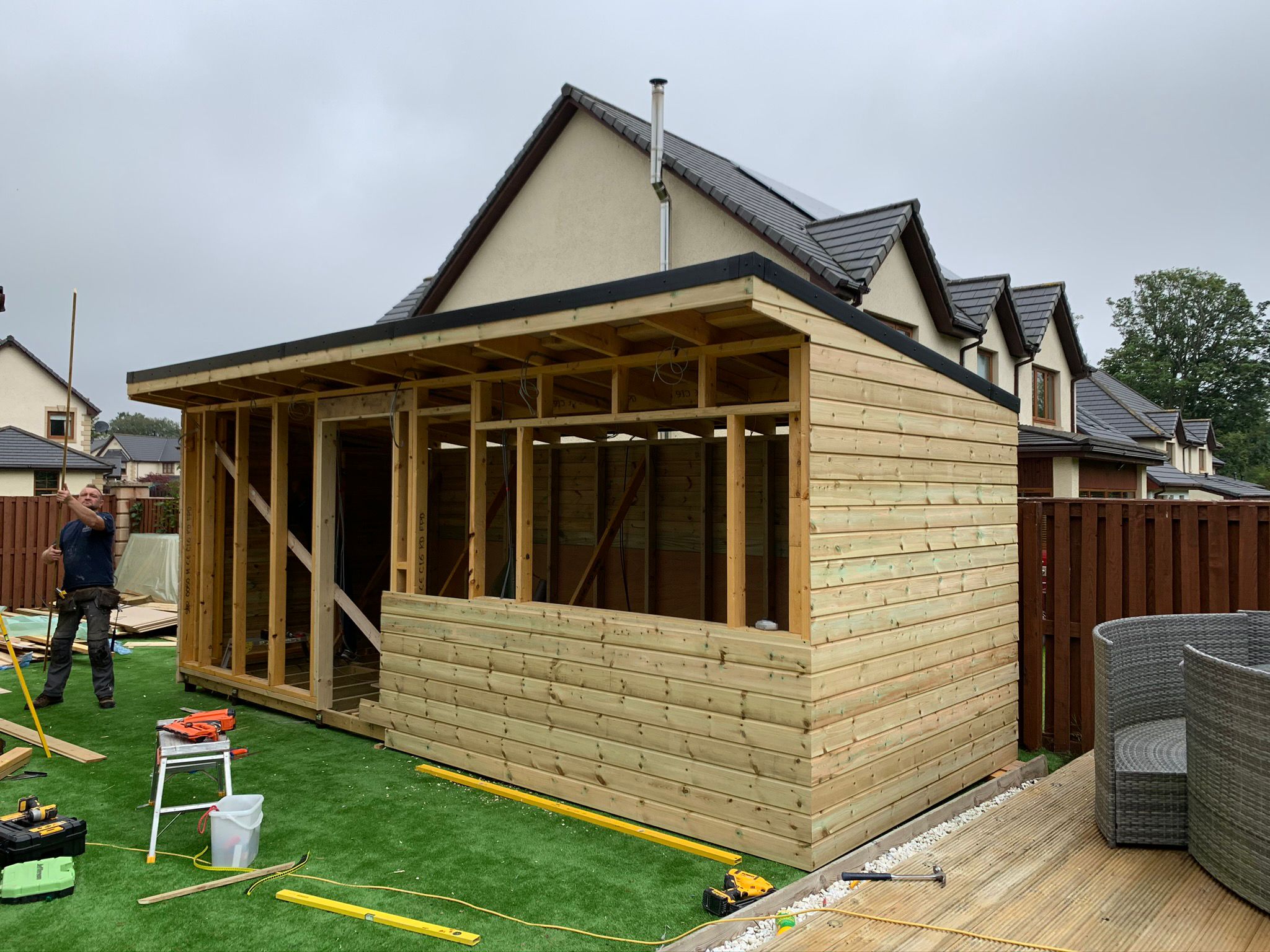 Timber garden room construction by Marshall & Co., Perth